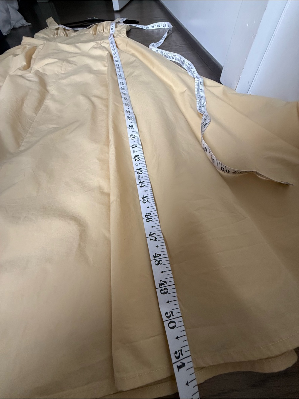 Abercrombie & Fitch 100% Cotton A&F Bra-Free Dylan Midi Dress in sunny yellow,M - Picture 10 of 10